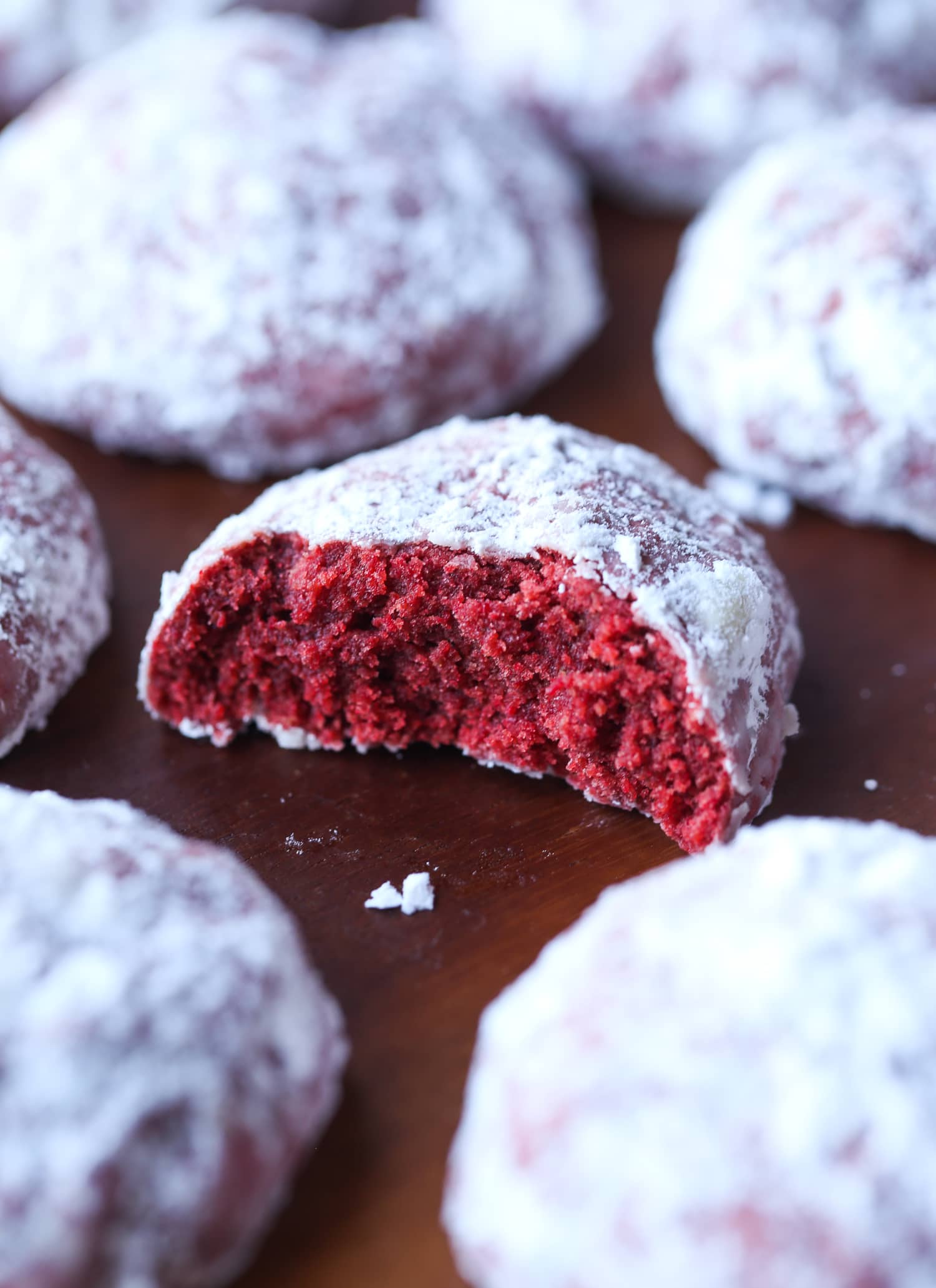 Red Velvet Snowball Cookies - Good Measures Foods